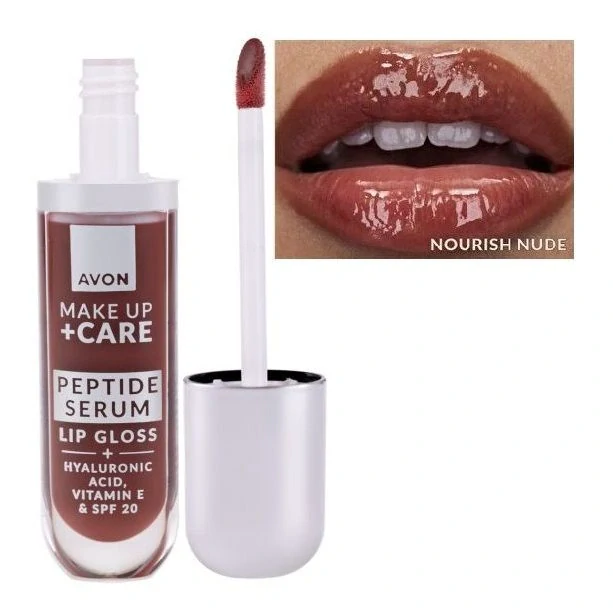 Pečující lesk na rty s peptidy - Nourish Nude