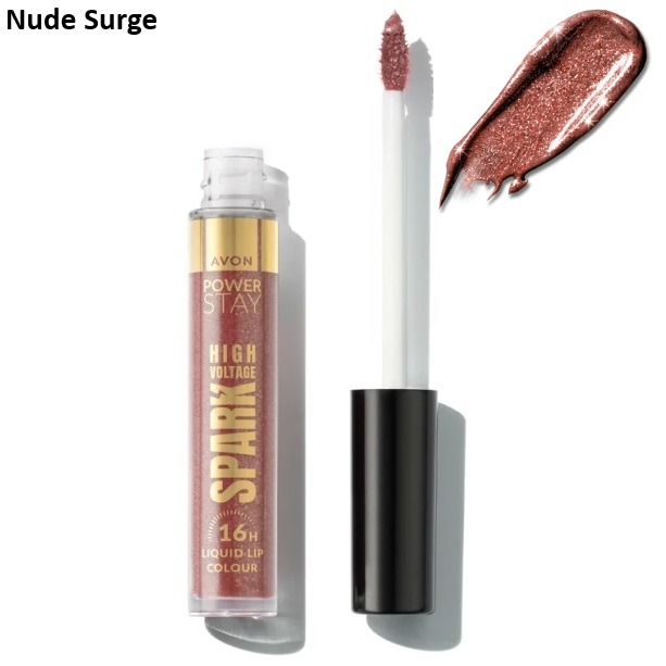 Třpytivá tekutá rtěnka Power Stay High Voltage Spark - Nude Surge
