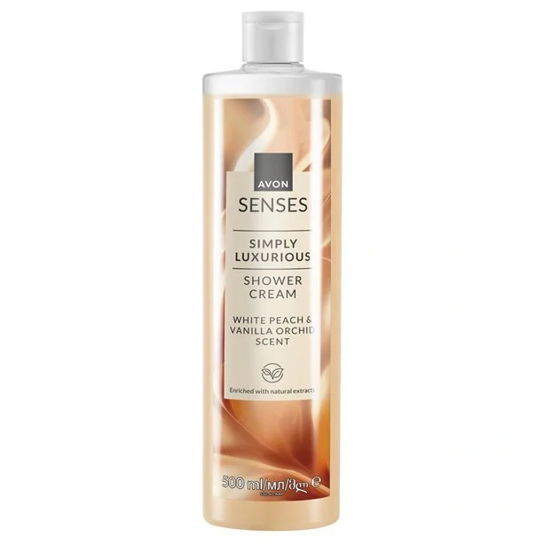 Krémový sprchový gel s vůní broskve a vanilkové orchideje - 500ml