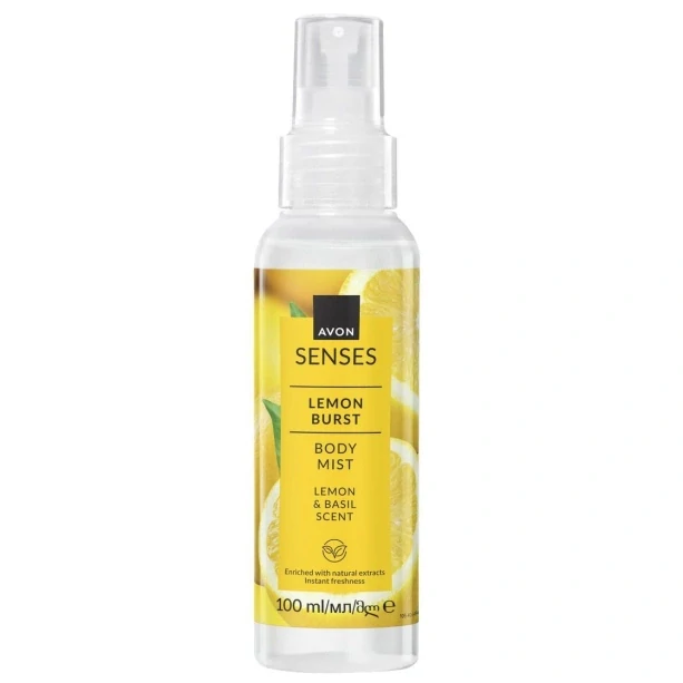 Tělový sprej s vůní citronu a bazalky - 100ml