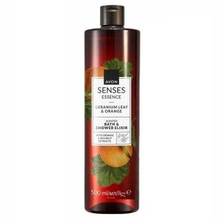 Elixír do koupele Essence s vůní pomeranče a listu pelargonie - 500ml