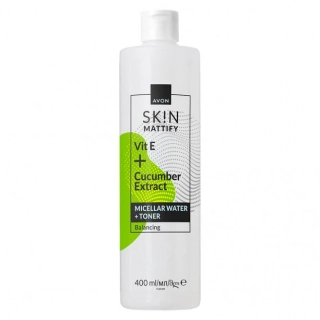 Čistící micelární voda a tonikum 2v1 s matujícím účinkem - 400 ml