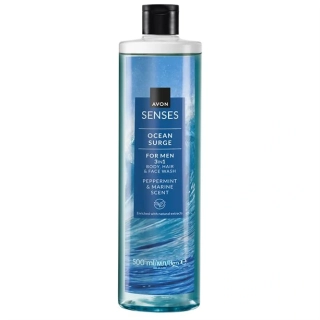Sprchový gel na tělo a vlasy s vůní moře a máty - 500ml